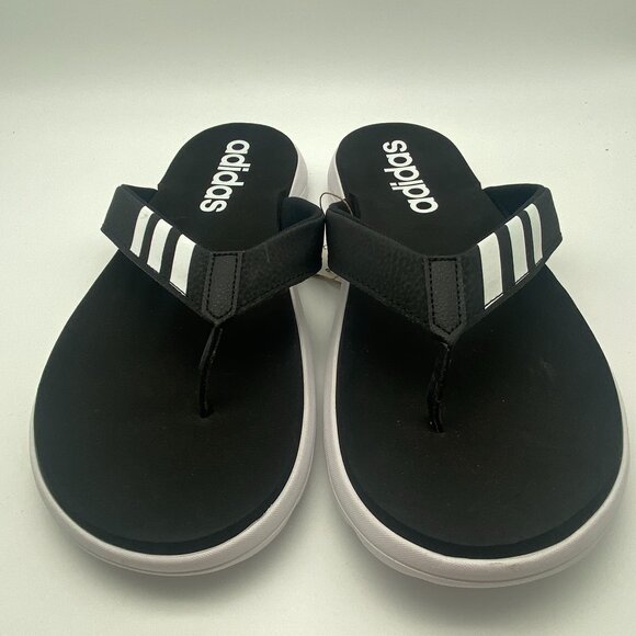 **NEW** ADIDAS COMFORT FLIP FLOP BLACK/WHITE US MEN\'S VARIOUS SIZE main image 6